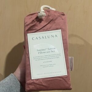 2!!! New Standard Washed
Supima Sateen Solid Pillowcase Set - Casaluna